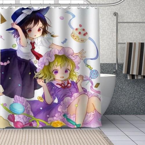 Hot Custom Japanese Anime Maribel Hearn Curtains Polyester Bathroom Waterproof Shower Curtain With Plastic Hooks More Size