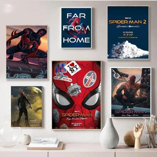 Superhero Spiderman Canvas Painting Marvel Avengers Posters and Prints Wall Art Picture for Living Nursery Room Home Decoration