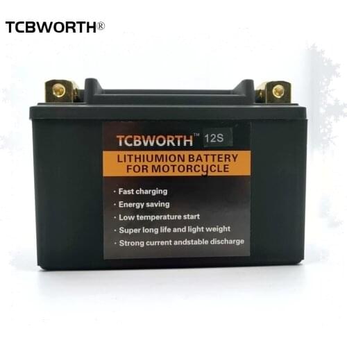 TCBWORTH 12S Lithium Phosphate Motorcycle Starter Battery 12V 12Ah CCA 450A LiFePO4 Scooter Battery LFP For ATVs UTVs YTZ12S