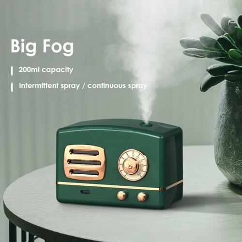 Mini Diffuser USB Aromatherapy Aroma Diffuser Retro Air Humidifier 200ML Small Ultrasonic Big Fog Amount Humidifier For Home