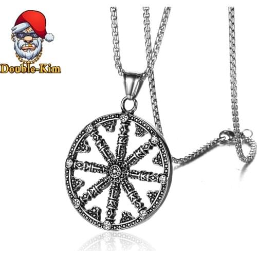 Rudder Pendant Necklace Men Hip-Hop Rock Street Culture Titanium Stainless Steel Gold Chain Necklace Fashion Man Jewelry Gift