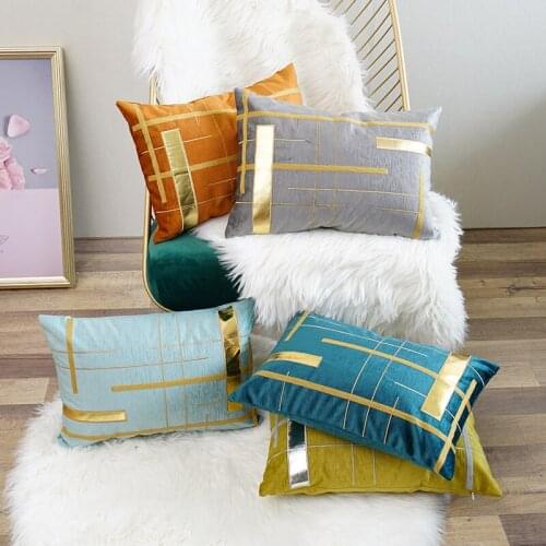 Soft Cushion Cover Mint Blue Grey Orange 45x45cm/30x50cm Embroidery Geometric Pillow Cover Couch Sofa Chair Bed Home decoration