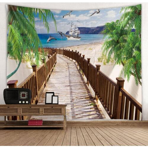 Natural Landscape Tapestry Wall Hanging Cloth Bed Spread Beach Towel Table Cloth YogaMat House Decoration Living Room Decoration