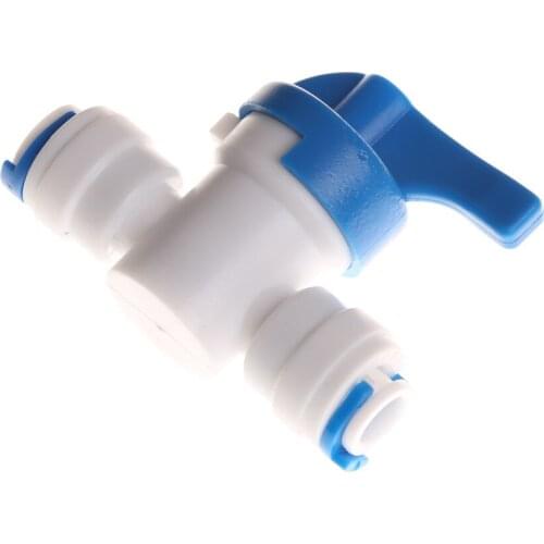 RO Water Reverse Osmosis 1/4'' Inline New Ball Valve Quick Connect Shut off Ball Valve Switch