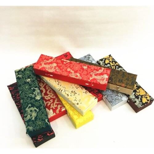Wholesale 10PCS silk fabric jewelry box brocade brocade box necklace box satin gift box