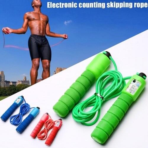 Professional electronic counting rope Fitness Fat Burning Bearing Weight Adjustable Steel Jump Rope Student Competition 4 Color