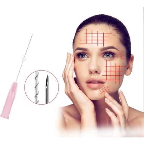 Korean Pcl Thread Lifting Screw Tornado Screw Skin Tighten Wrinkle Removal 20pcs/Bag 26G 27G 29G 30G