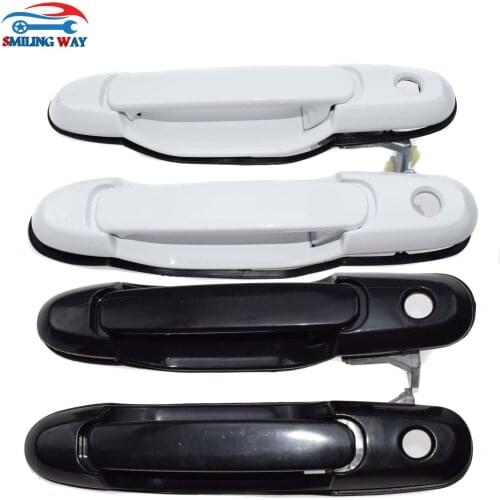 SMILING WAY# Outside Exterior Door Handle Front Rear Left Right Pair For Toyota Sienna 1998 1999 2000 2001 2002 2003 Black White