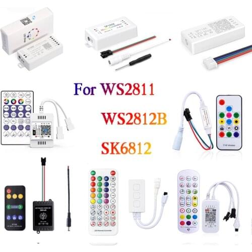 DC5V-24V Bluetooth/WIFI/Music LED Controller WS2811 WS2812 Led Pixels Strip APP Smart RGBIC Led Light Remote SP601E SP107E SP110