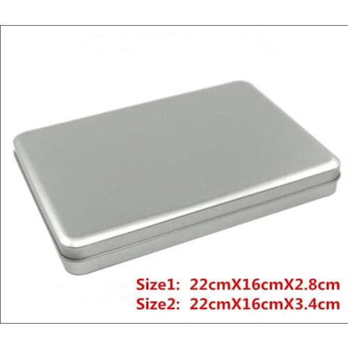 New Photo storage tin box A5 rectangular tin box with hinge 7 inch 8 inch tablet computer box stationery box