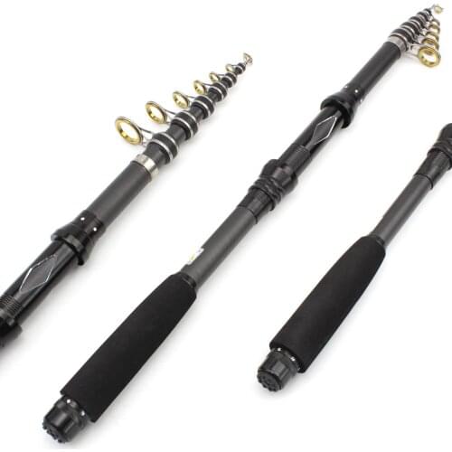 1.8M2.1M2.4M2.7M3.0M Portable Telescopic Spinning Fishing Rod Carbon Fiber Fishing Rod Tackle Sea Fishing Tackle Pesca fast pole