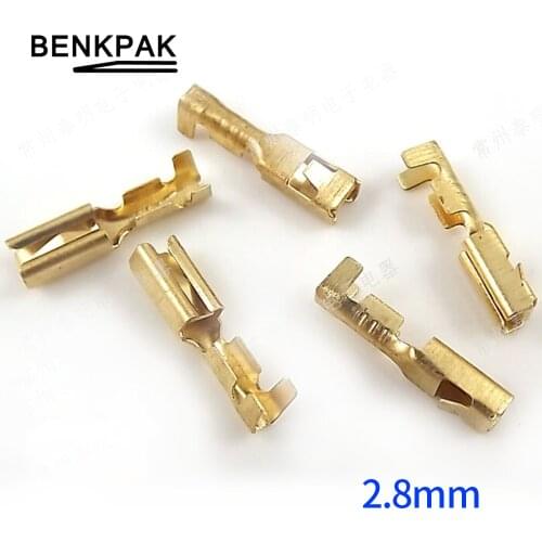 100pcs 2.8mm Crimp Terminal Female Spade Connector