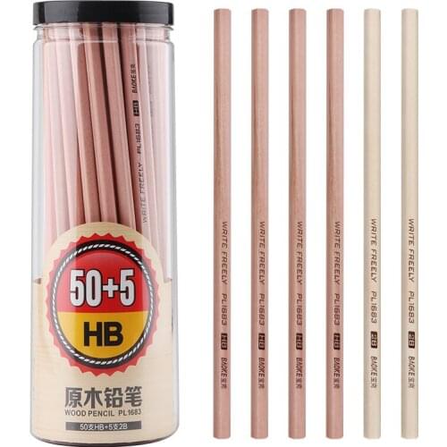 55 A Box of Baoke PL1683 Painting Pencils Primary School Students Triangle HB Core Pencil Stationery Painting Sketch Art Pencil