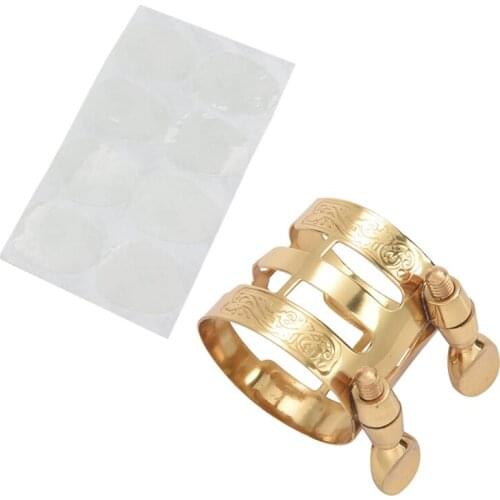 8Pcs Alto/Tenor Saxophone Sax Mouthpiece Patches Pads Cushions 0.3mm & 1 Pcs Alto Sax Clarinet Mouthpiece Ligature Clip