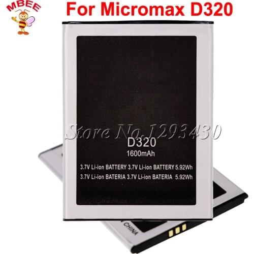 For Micromax D320 Battery 1600mAh Accumulator