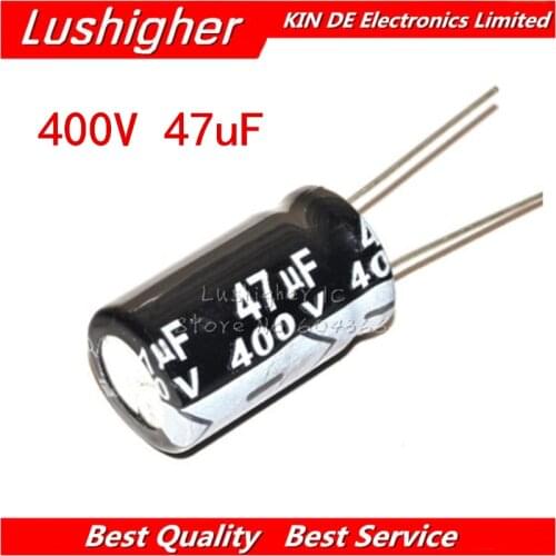 5PCS 400V47UF 16*22mm 47UF 400V 16x22 mm Aluminum Electrolytic Capacitor