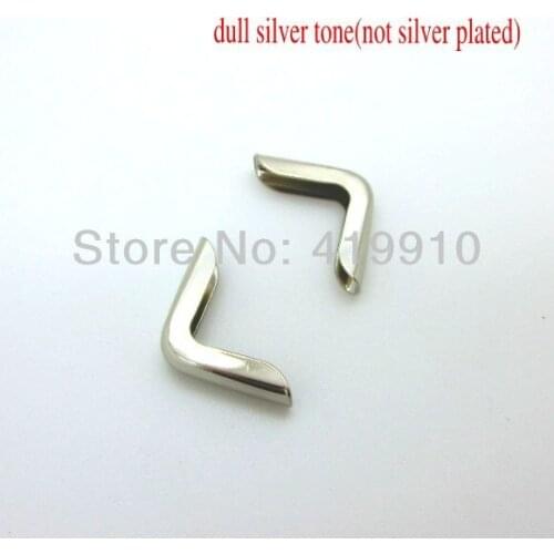 Free Shipping-100PCs Silver Tone Book Scrapbooking Albums Menus Folders Corner Protectors(Fit 4mm thick) 23x17mm J1735