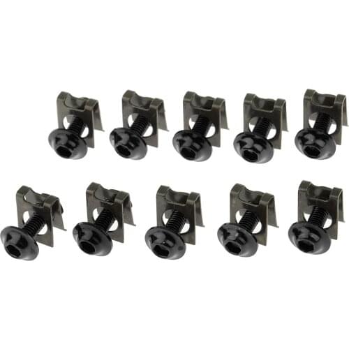 10PCS Motorbike M6/6mm Body Fairing Bolts Kit Fastener Clips Screw for Honda