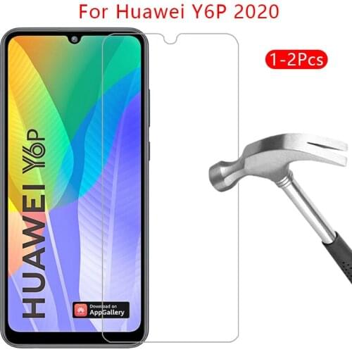 Case for huawei y6p 2020 cover tempered glass screen protector on y 6p 6 y6 p y6p2020 protective phone coque bag accessories 360