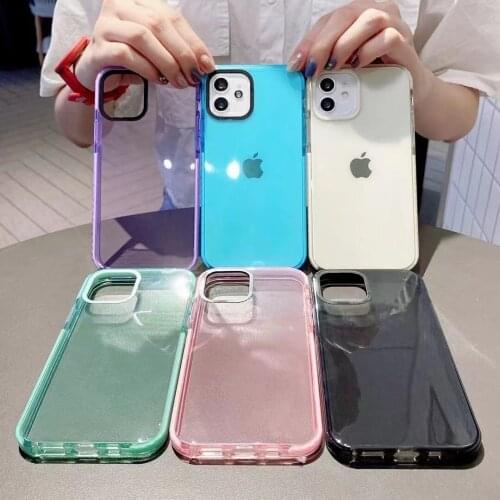 Frame Anti-fall Transparent Phone Case For iPhone 7 8 Plus SE 2020 X XS Max Case Cover For iPhone 11 12 Mini Pro Max