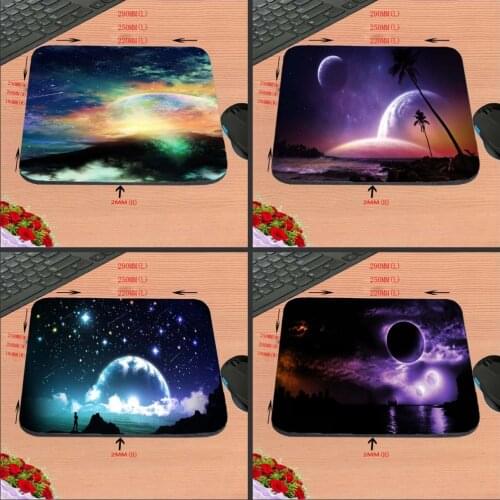 DIY Beautiful Night Sky Design Customization, Hd Personality Mouse Pad, Non-Slip Rubber Rectangle Decorate Your Desk, As A