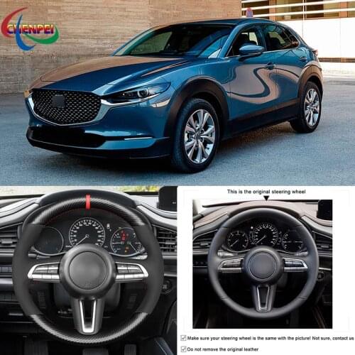 DIY Hand-stitched Customization Non-Slip Durable Steering Wheel Cover For Mazda 3 Axela 2019-2020 Car Interior Decoration