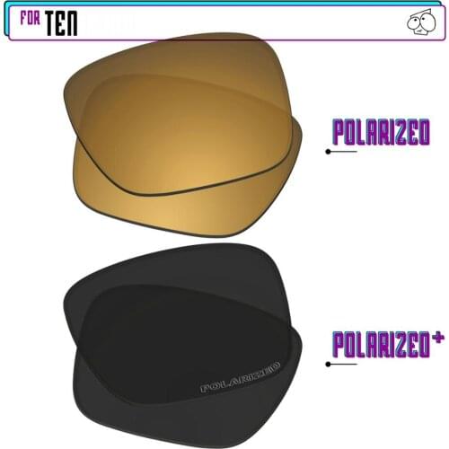 EZReplace Polarized Replacement Lenses for - Oakley Ten Sunglasses - BlackPPlus-GunmetalP