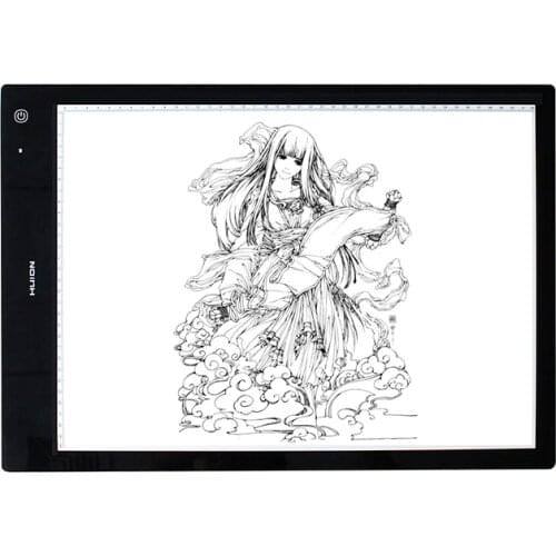 HUION LB3 Wireless LED Light Pad Tracing Light Box Battery Powered