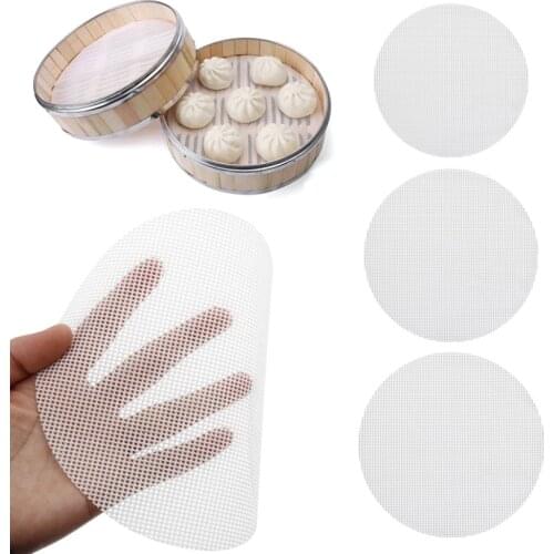 Steamers Mat Round Nonsticks Silicone Pad Steamer Paper Steamer for Dumplings Cook Rice Reusable Fryer Paper Kitchen Supplies