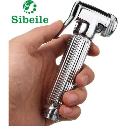 SBLE Brass Toilet Seat Bidet Shower Shattaf Single Hole Nozzle Chrome Plated Toilet Shower Head Bidet Spray Chromed
