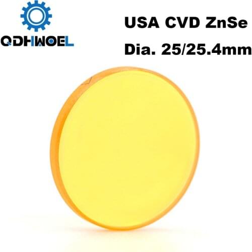 USA CVD ZnSe Laser Focus Lens Dia. 25/25.4mm FL50.8/63.5/101.6mm 2-5" for CO2 Laser Engraving Cutting Machine Free Shipping