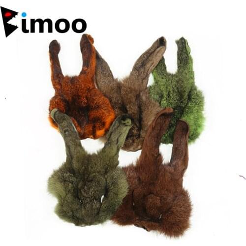 Bimoo Natural Dyed Hares Mask Fly Tying Dubbing Material Natural Rabbit Fur for Fly Nymph Hares Ear Fly Lure Bait Tying Tan