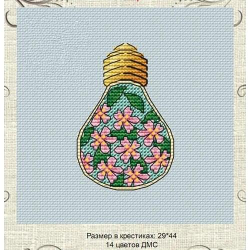 Flowers in light bulb Counted Cross Stitch 11CT 14CT 18CT DIY Chinese Cross Stitch Kits Embroidery Needlework Sets