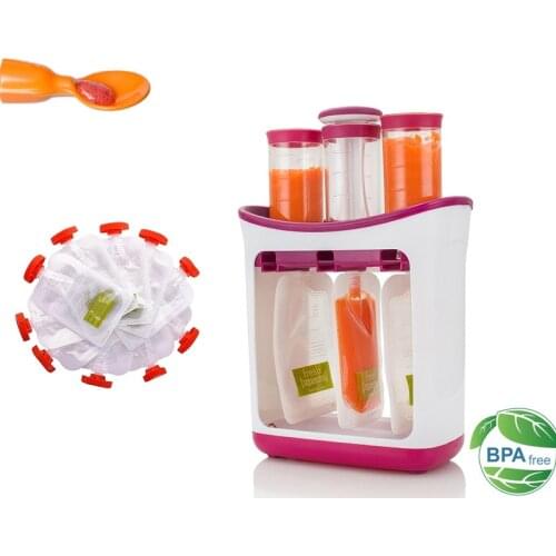 Squeeze Food Station Homemade Baby Food Dispenser Bags Food Maker Storage Packing Machine Juice Puree Pack Feeding Pouches