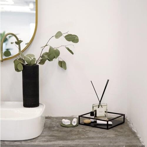 SWEETGO Decoration Trays Table Storage Black Plate for Coffee /Bread/Essential Oil Dessert Pallet food Saucer 10/20/30cm