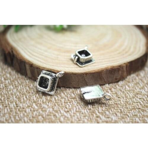 25pcs-Graduation Cap Charms, Antique Tibetan silver Graduation Cap Charms pendants 17x13x4mm