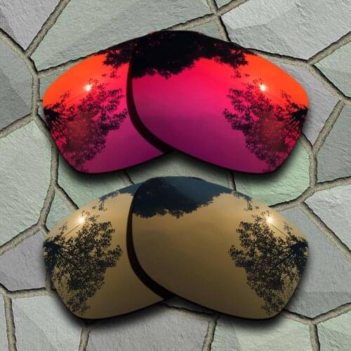 Violet Red&Bronze Copper Sunglasses Polarized Replacement Lenses for Oakley Jupiter Squared
