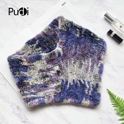 PUDI CK801 Women Real Fur Shawl 2020 Winter New Natural Rex Rabbit Fur Pashmina Wraps Shawls