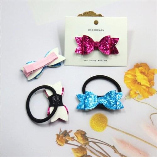 1PCS Lovely Rose Blue Bows Select Elastic Bands For Baby Barrette Girls Novelty Hairpin Clips Scrunchy Kids Hair Accessories NEW
