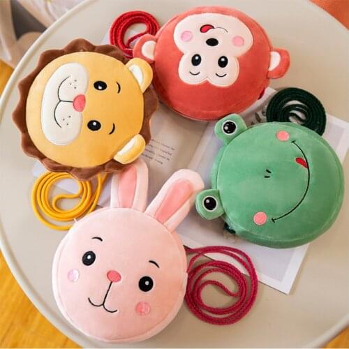 Cute Plush Rabbit Frog Lion Crossbody Bag Animal Wallet Money Toys Kids Phone Bag Dolls Girls Boys Childrens Birthday Gift
