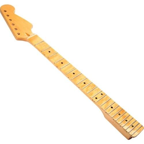22 Frets Right-handed Replacement Maple Yellow right Guitar Neck fingerboard for ST Electric Guitar