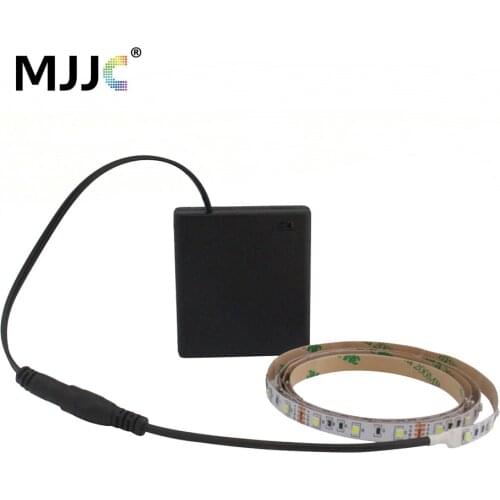 LED Light Strip Battery Powered 50CM LED Tape Battery Operated 1M 2M 3M Adhesive Tape Lights SMD3528 LED Stripe Warm Cool White