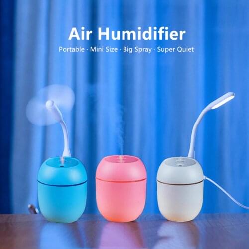 USB Portable Air Humidifier Diffuser Bedroom Car Humidifier Large Capacity Small Portable Humidifier With LED Night Lamp Fan HOT