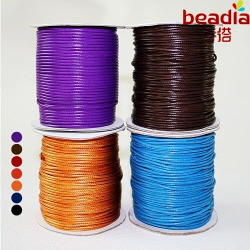 2MM Wax Cord 80meter spools Jewelry Cord Wax Cotton Cord for DIY Bracelet & Necklace Jewelry Findings Parts