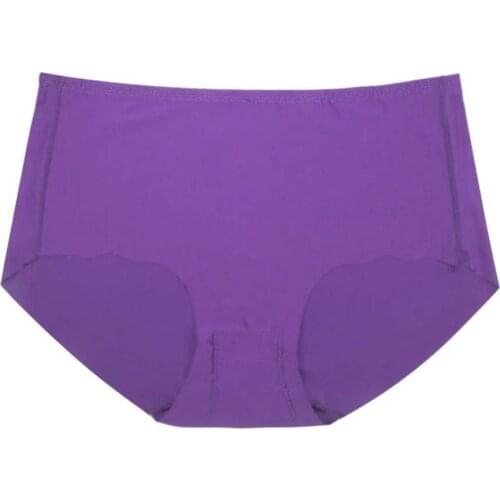 Womens Seamless sexy Panties Plus Size Stretchy Solid Color Middle Waist Underwear Briefs Hot Sale