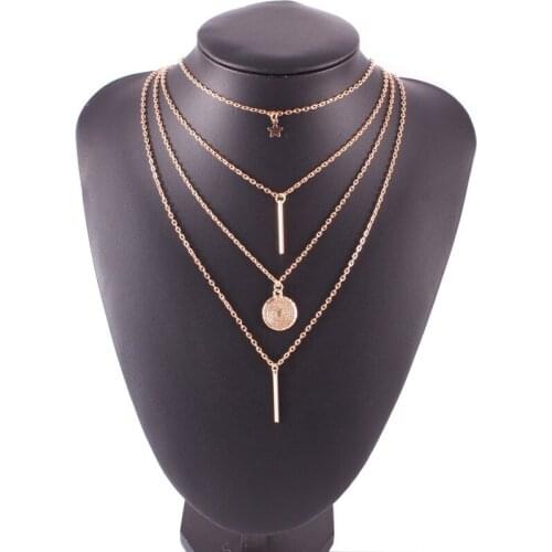 New Fashion Star Pendant Necklaces For Women Party Pentagon-Star Necklaces Charm Chain Choker Trendy Jewelry Gifts Free Shipping