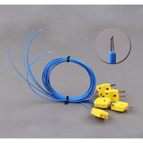 1pc Universal thermocouple wire K series temperature testing wire yellow plug heat resistant 220C temperature wire 1m