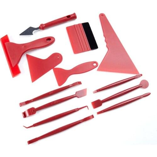 13pcs/set Car No Trace Film Scraper Kit Auto beauty Edge Banding Tool Auto Felt Scraper Set Decal Plaste Accessories