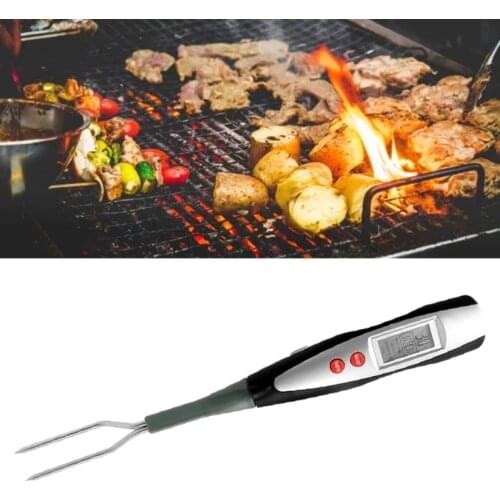 203F Meat Thermometer Fork with Thermometer Digital Cooking Fork Instant Read Thermometer Fork Kitchen Grilling Smoker