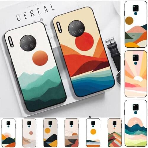 Yinuoda Abstract art Cat Fuji Japan landscape Phone Case for Huawei Mate 20 10 9 40 30 lite pro X Nova 2 3i 7se